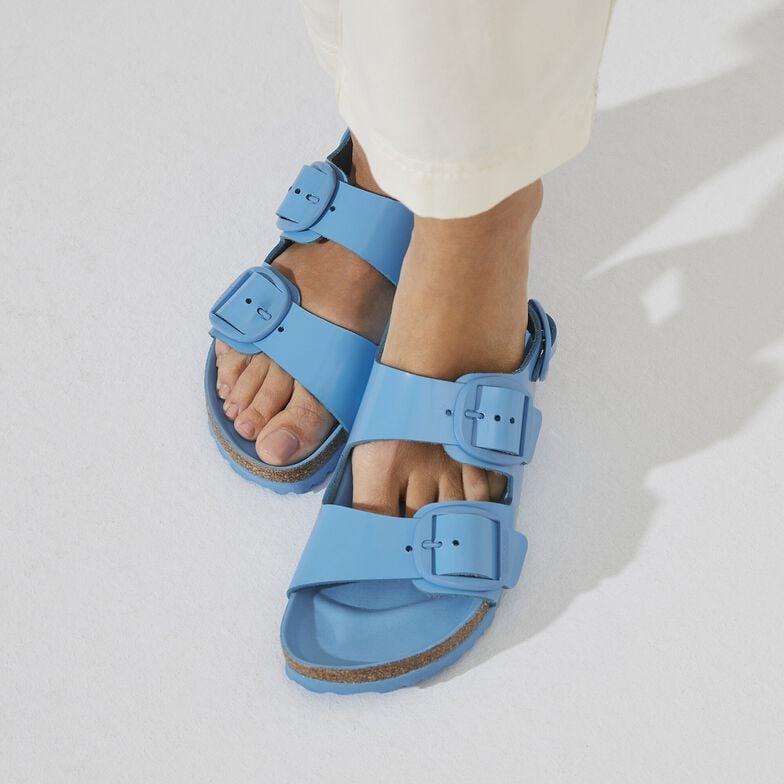 Milano Big Buckle Natural Leather Patent Milano Big Buckle Natural Leather Patent