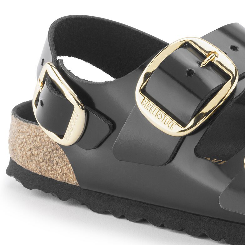 Milano Big Buckle Natural Leather Patent Milano Big Buckle Natural Leather Patent