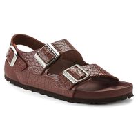 Milano Rivet Logo Natural Leather Embossed