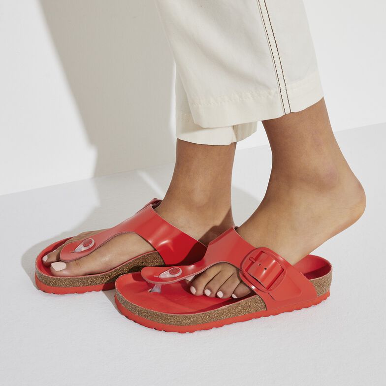 Gizeh Big Buckle Natural Leather Patent Gizeh Big Buckle Natural Leather Patent