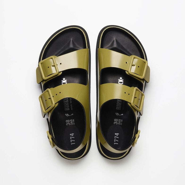 1774 Milano Leather Patent Leather Golden Olive