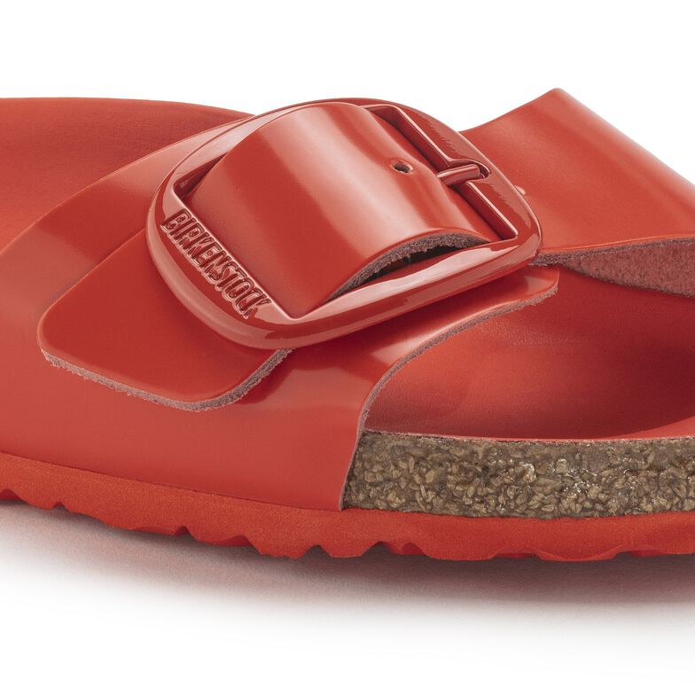 Madrid Big Buckle Natural Leather Patent