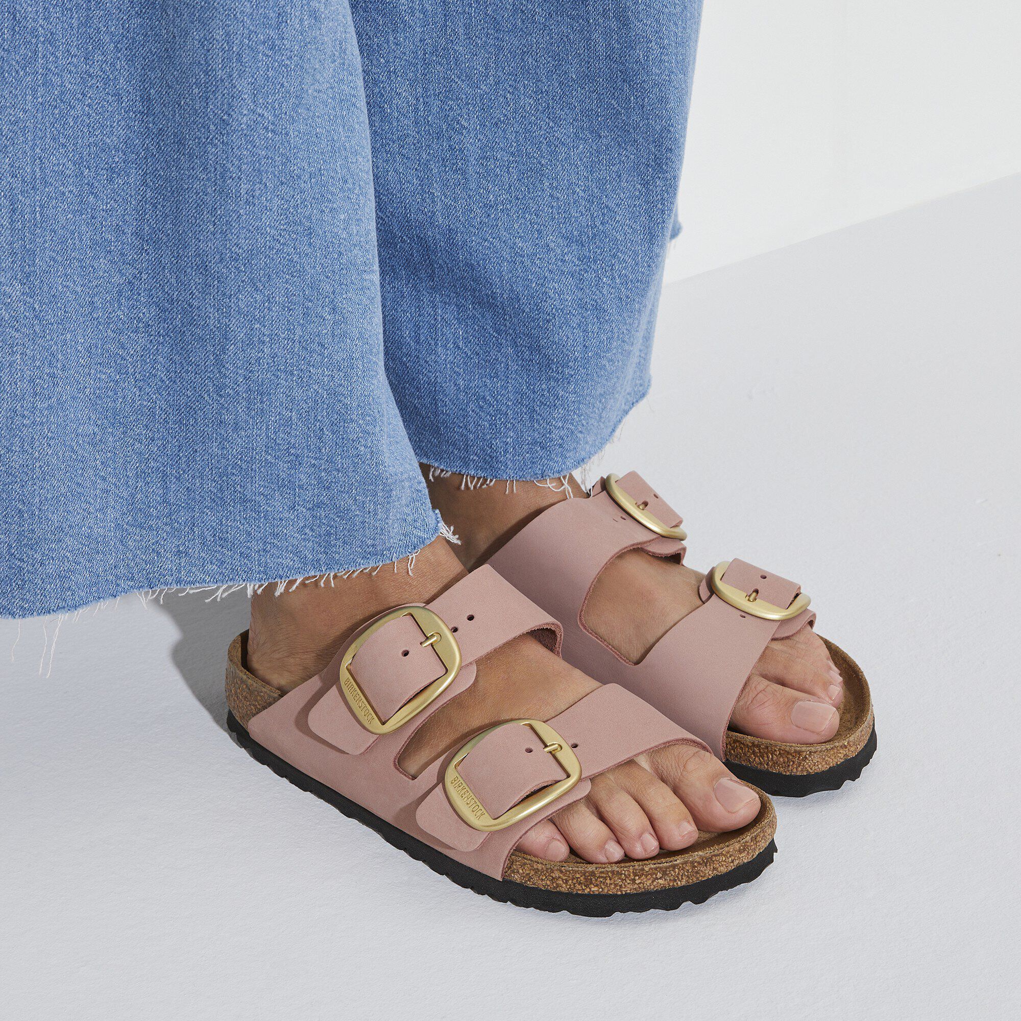 Arizona Big Buckle Nubuck Leather Old Rose BIRKENSTOCK