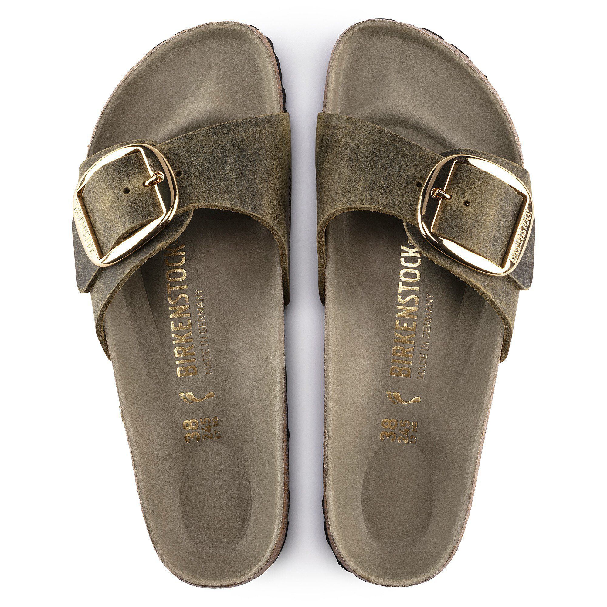 Madrid Big Buckle Natural Leather Oiled