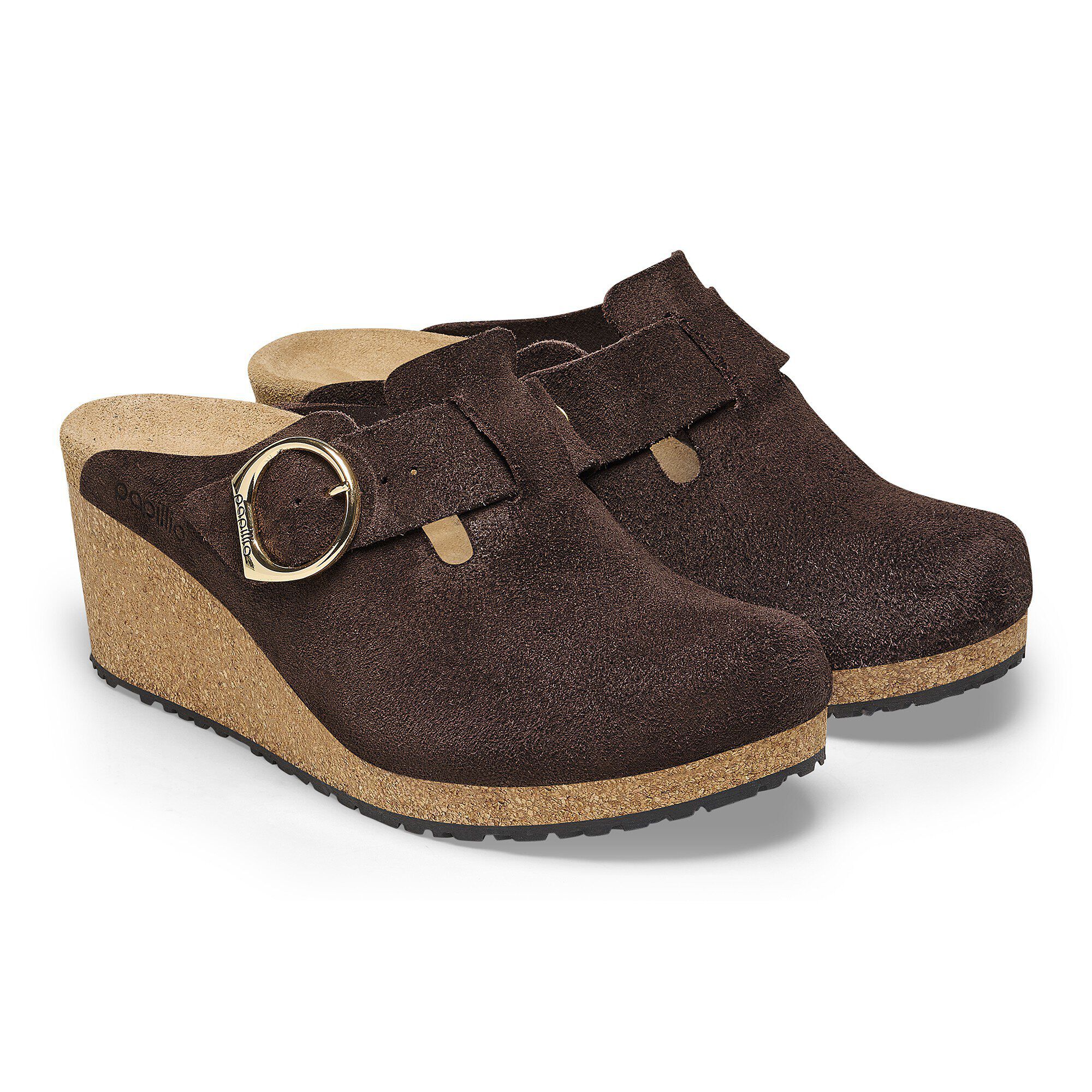 Fanny Ring-Buckle Suede Leather