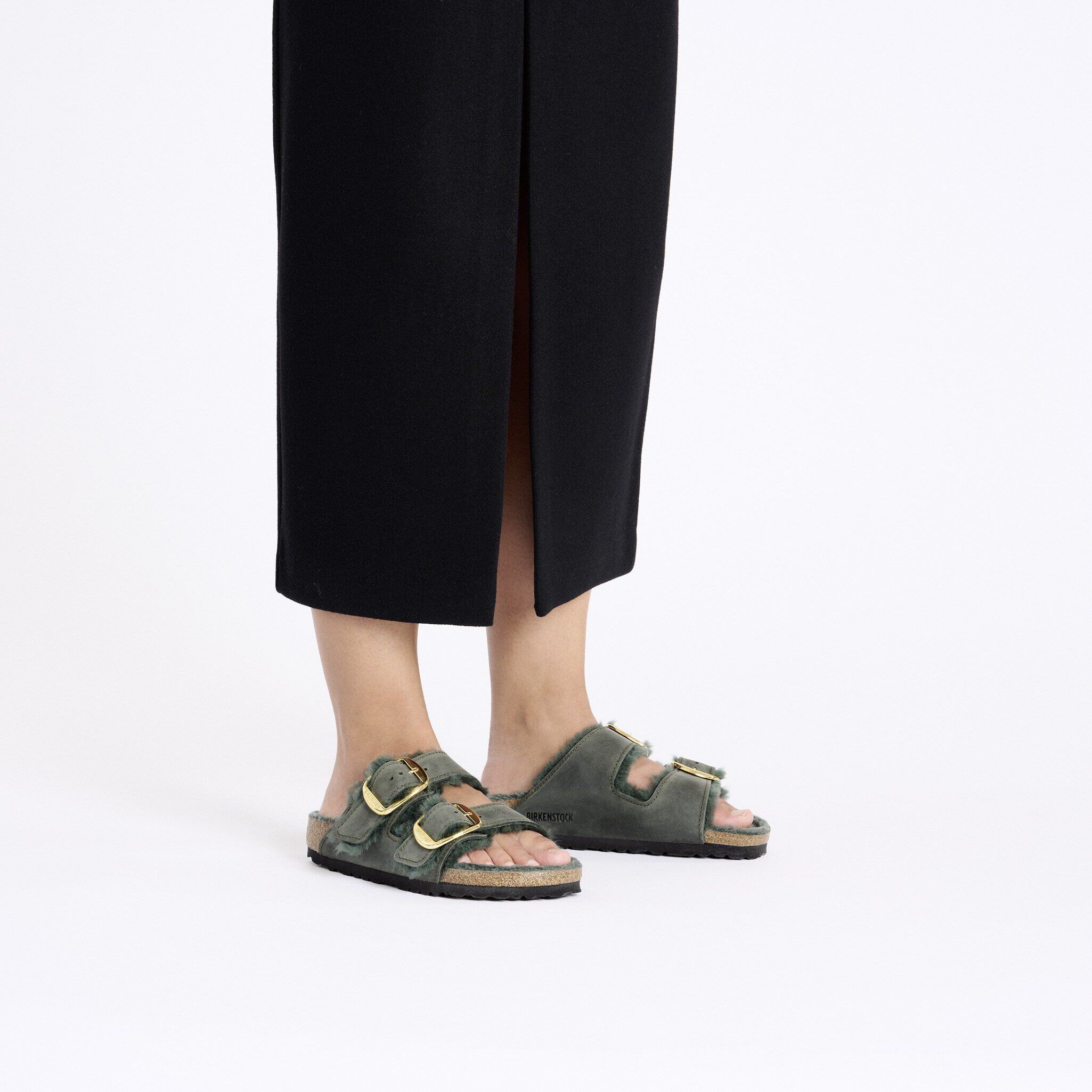 Arizona Big Buckle Shearling Natural Leather Oiled