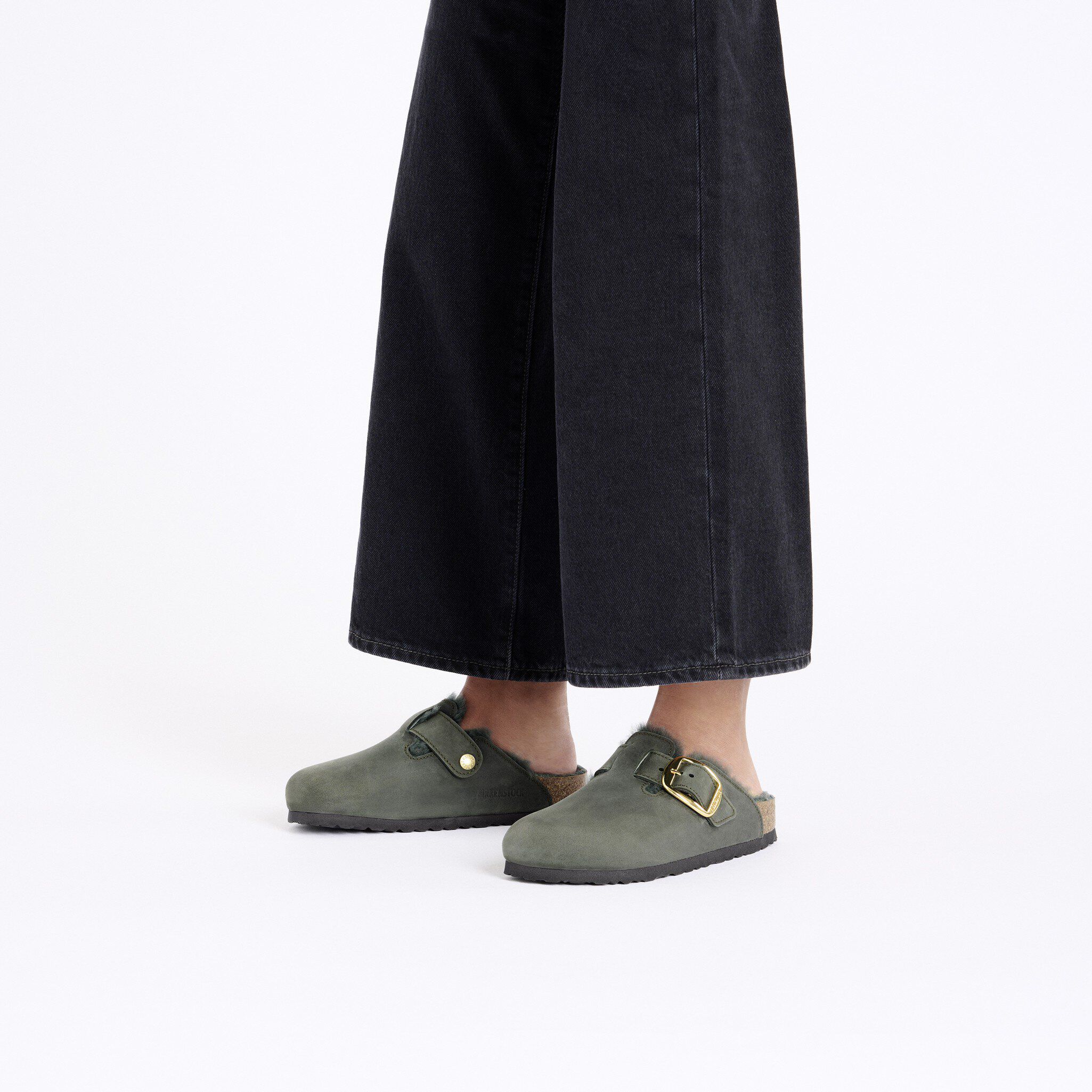 Boston Big Buckle Shearling Natural Leather Oiled