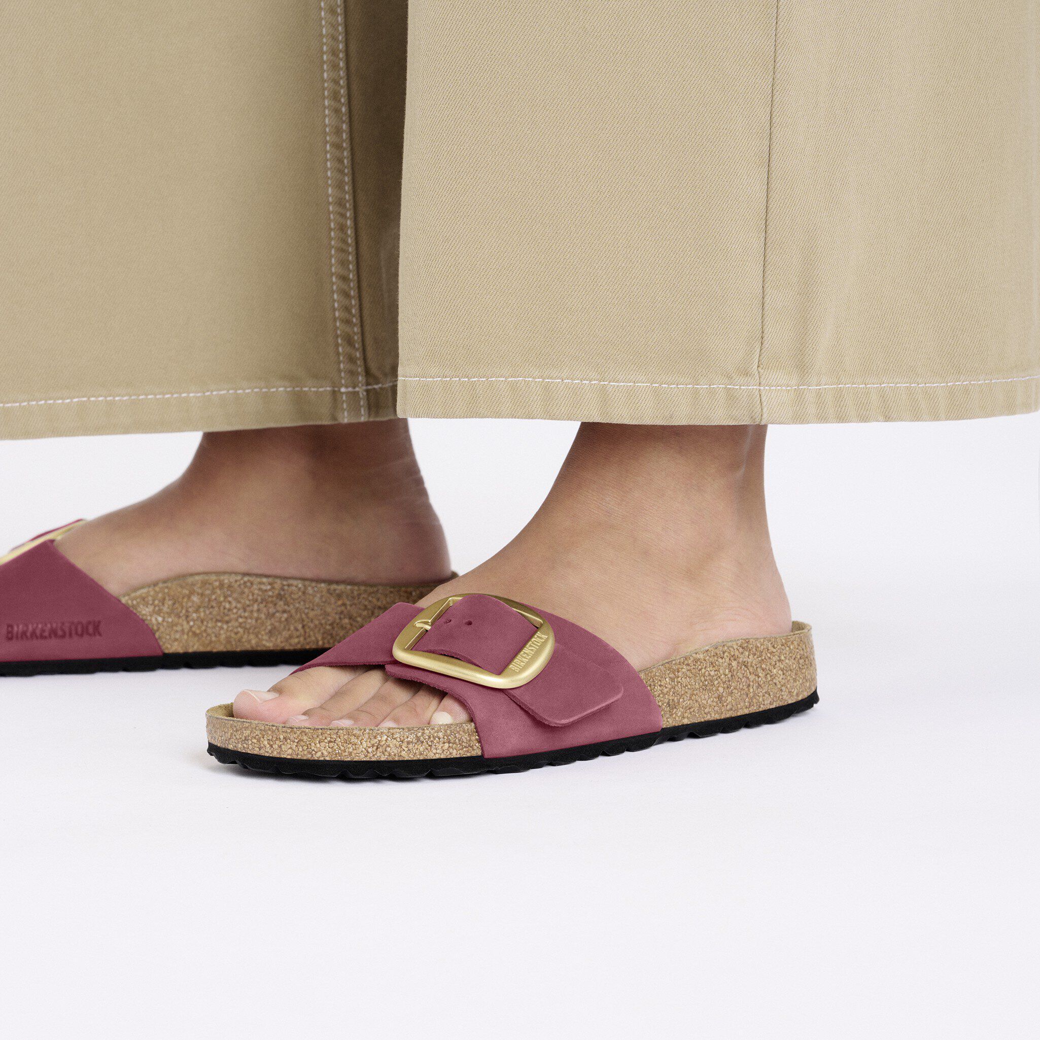 Madrid Big Buckle Nubuk Leather