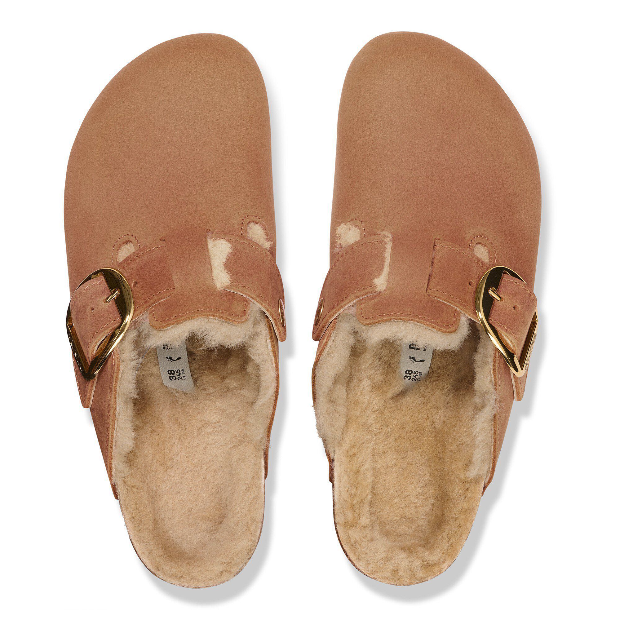 Boston Big Buckle Shearling Natural Leather Oiled