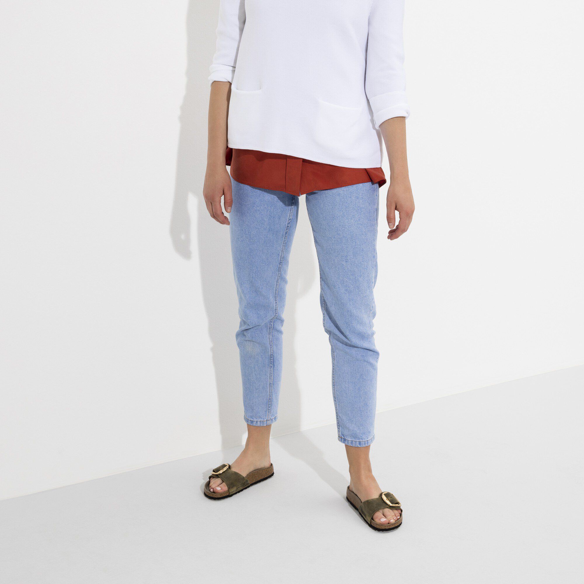 Madrid Big Buckle Natural Leather Oiled