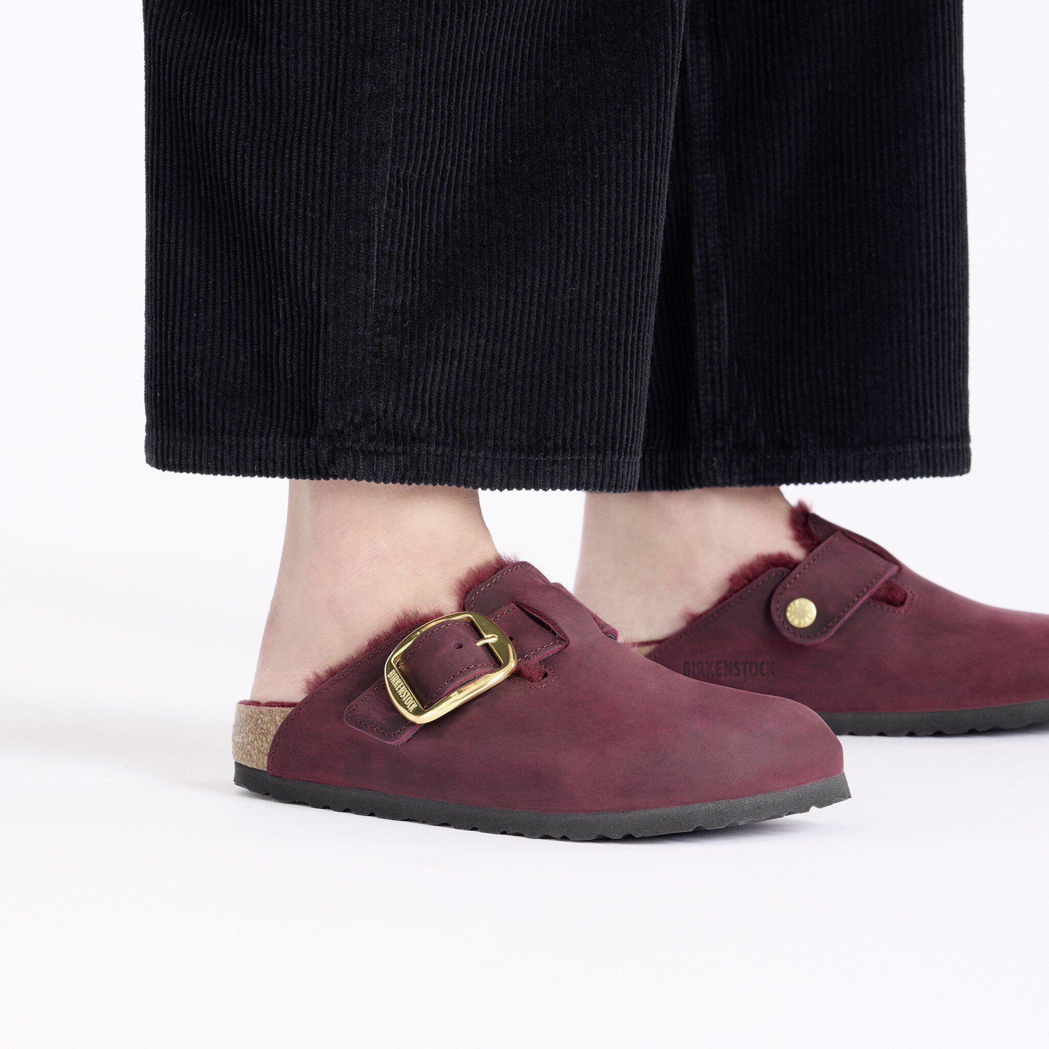 Boston Big Buckle Shearling Natural Leather Oiled