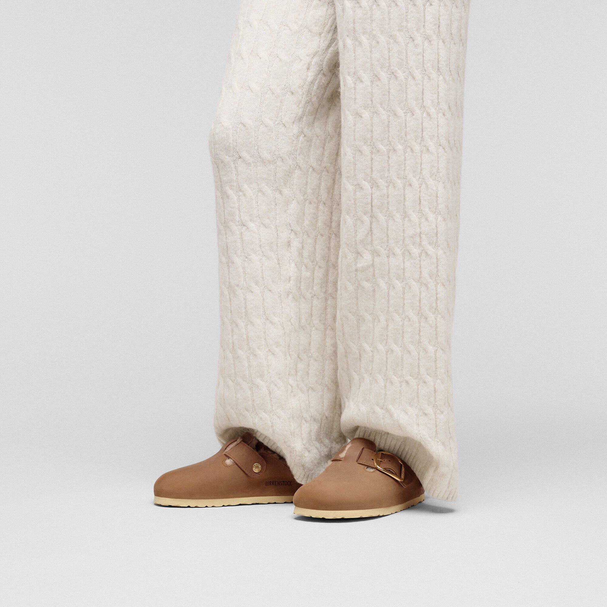 Boston Big Buckle Shearling Natural Leather Oiled