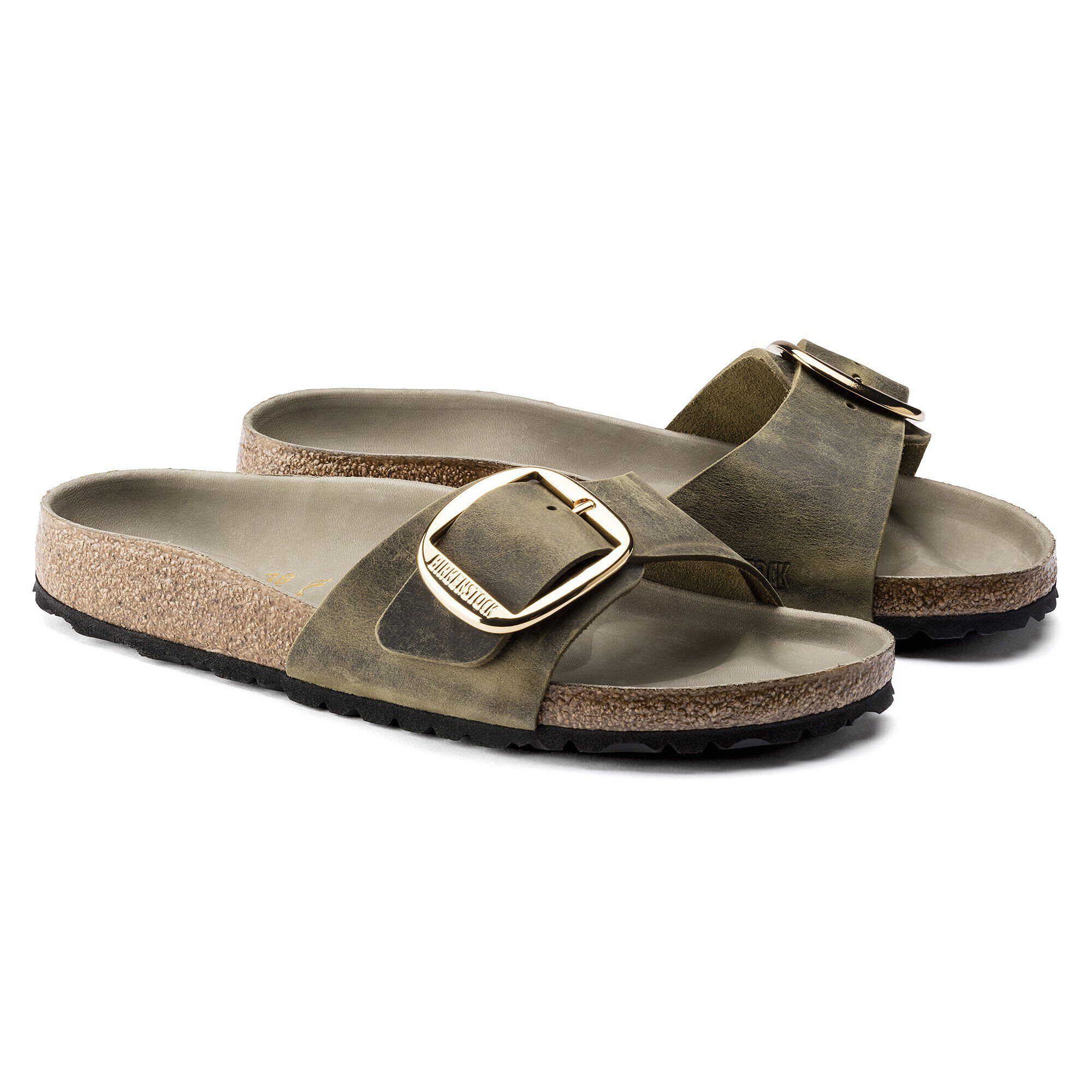 Madrid Big Buckle Natural Leather Oiled