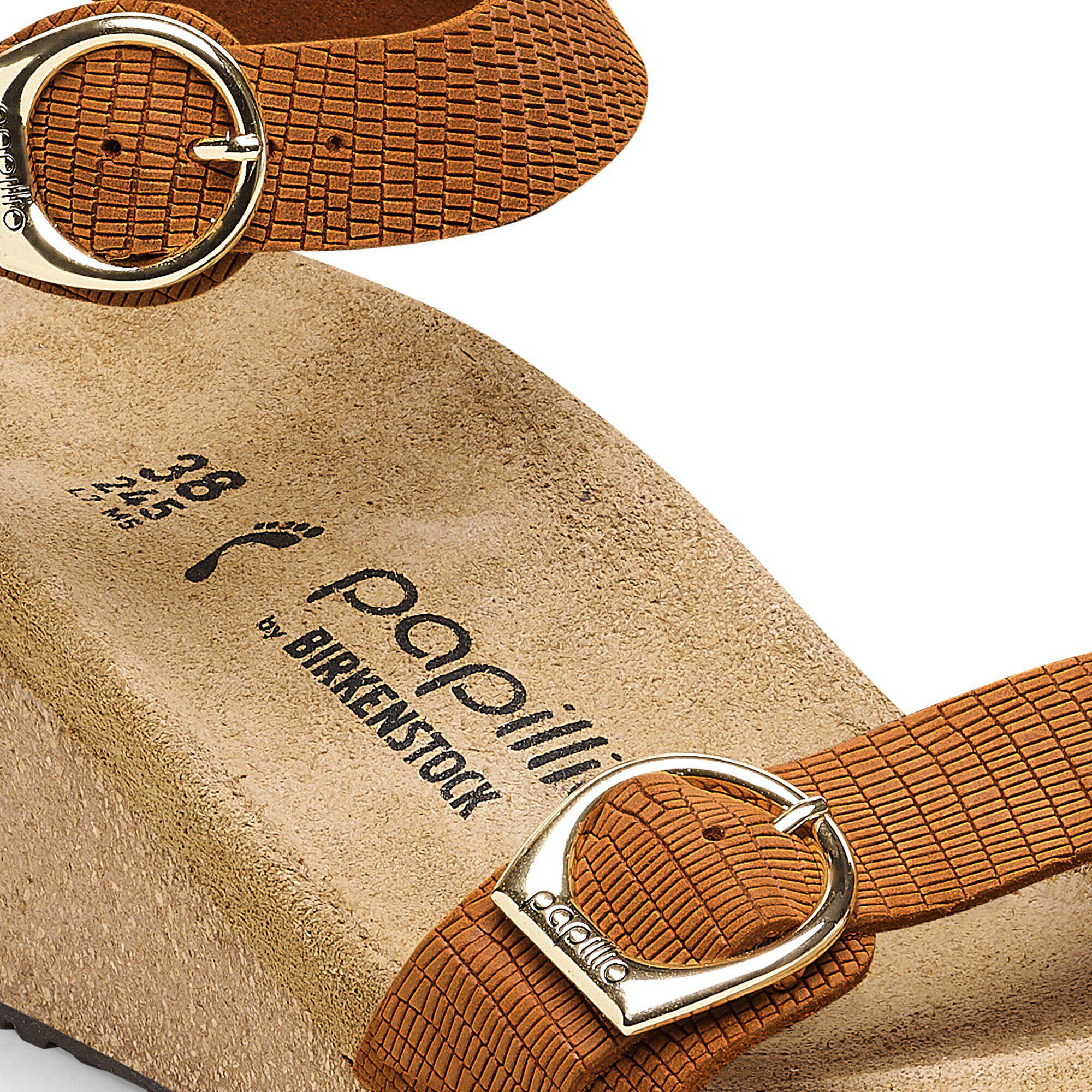 Soley Ring-Buckle Nubuck Leather Embossed