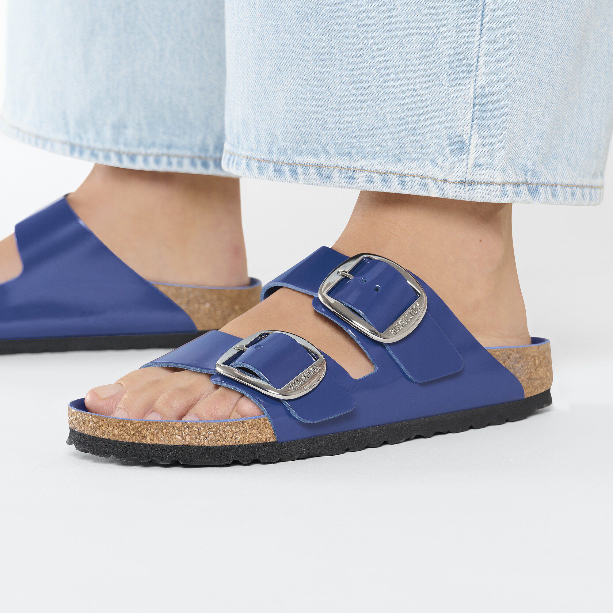 Arizona Big Buckle Natural Leather Patent