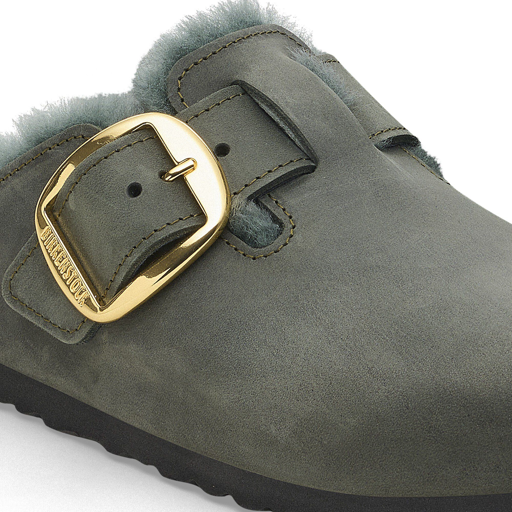 Boston Big Buckle Shearling Natural Leather Oiled