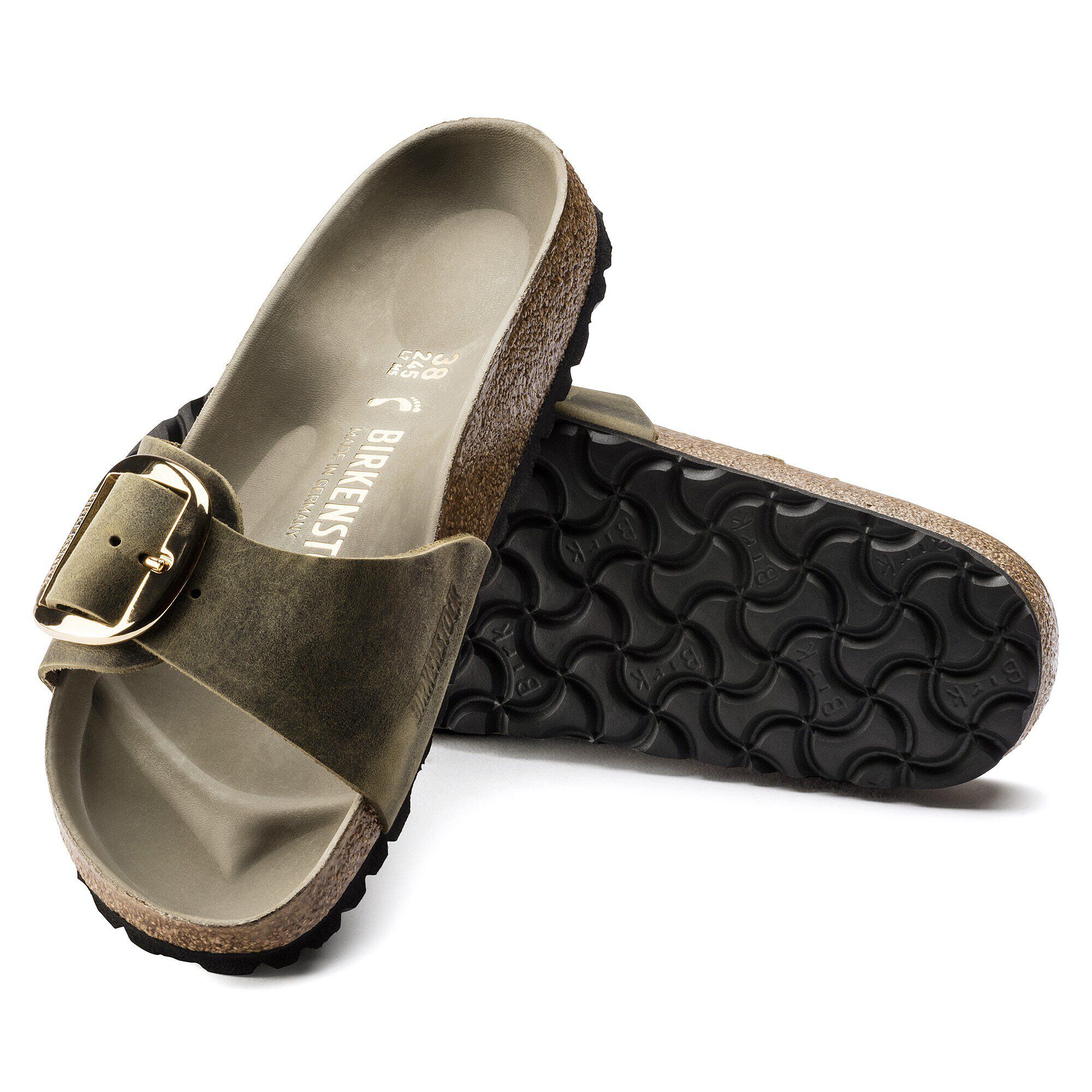 Madrid Big Buckle Natural Leather Oiled