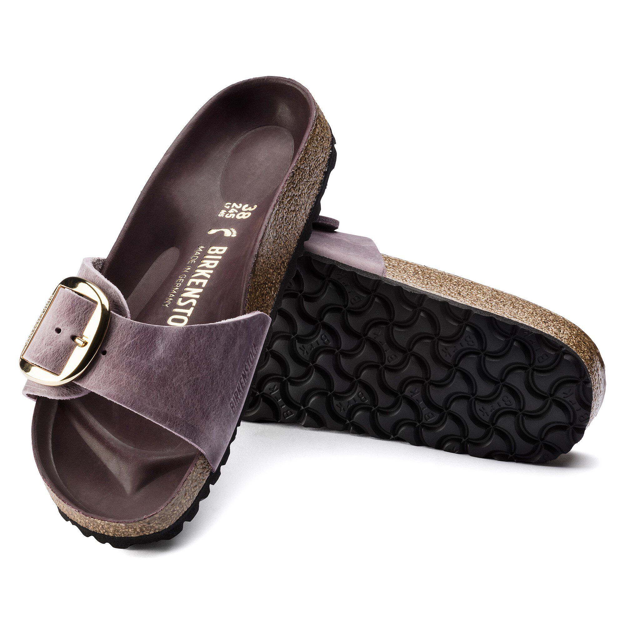 Madrid Big Buckle Natural Leather Oiled