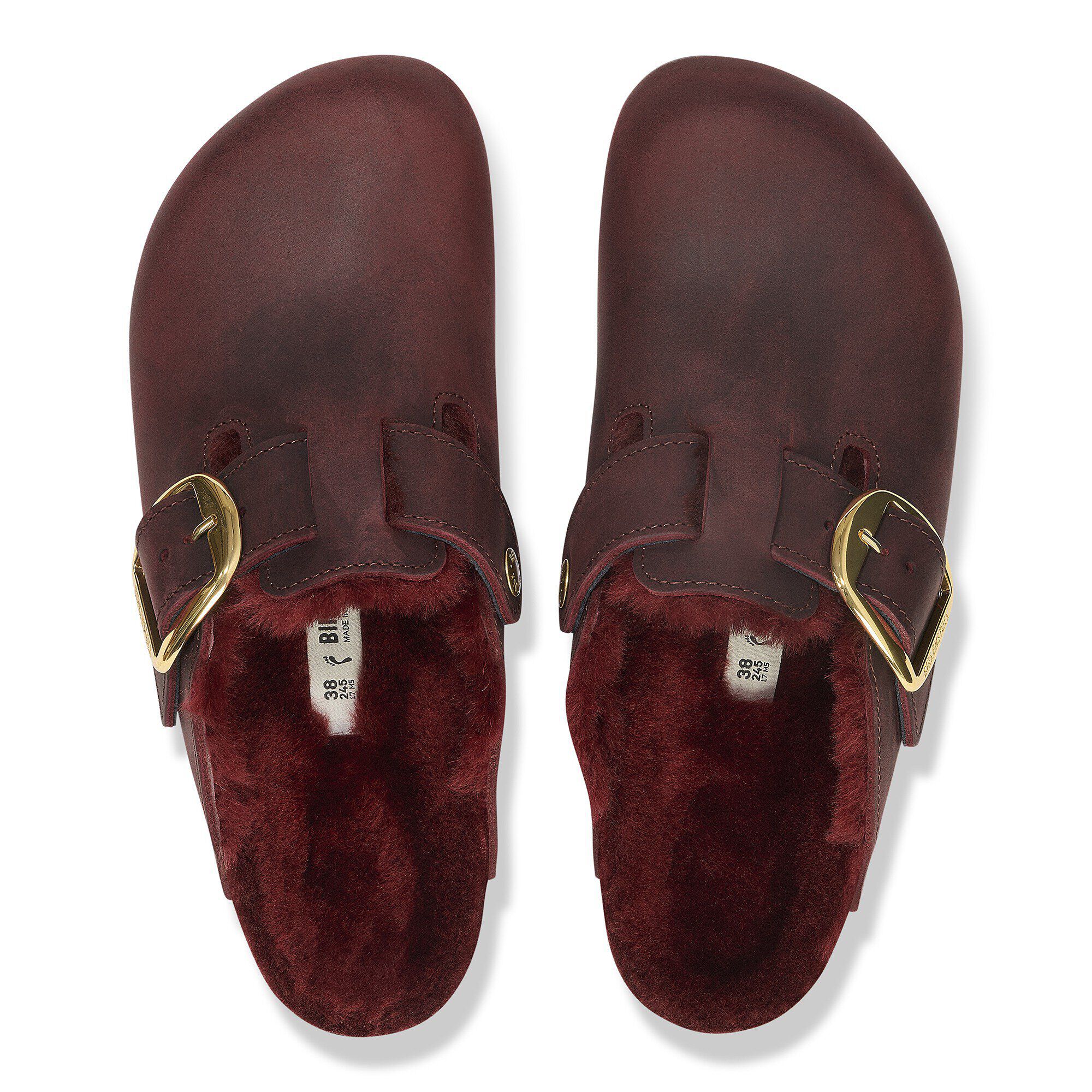 Boston Big Buckle Shearling Natural Leather Oiled