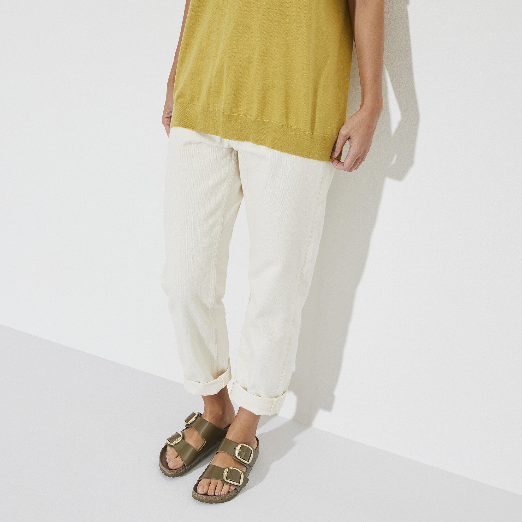 Arizona Big Buckle Natural Leather Patent