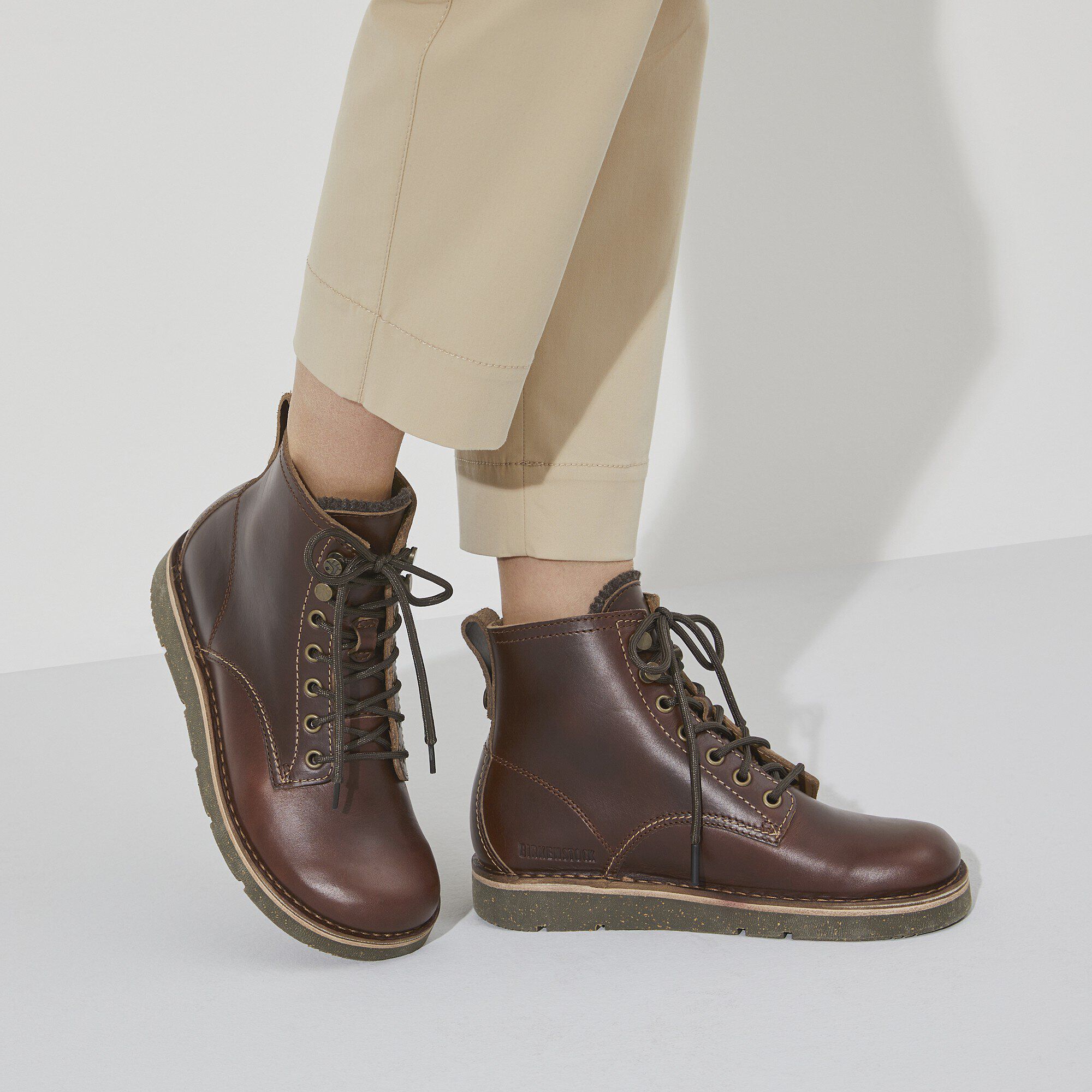 Birmingham Lace Women Natural Leather Oiled