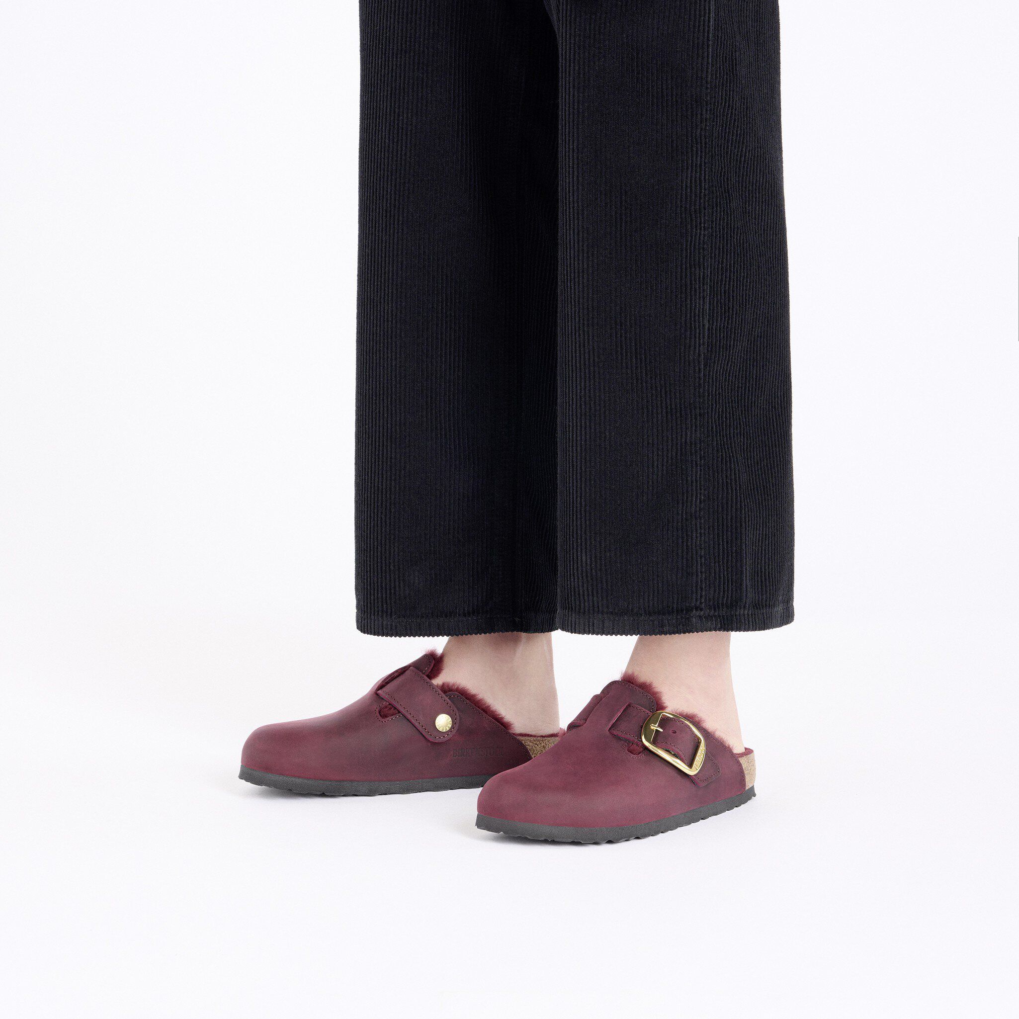 Boston Big Buckle Shearling Natural Leather Oiled