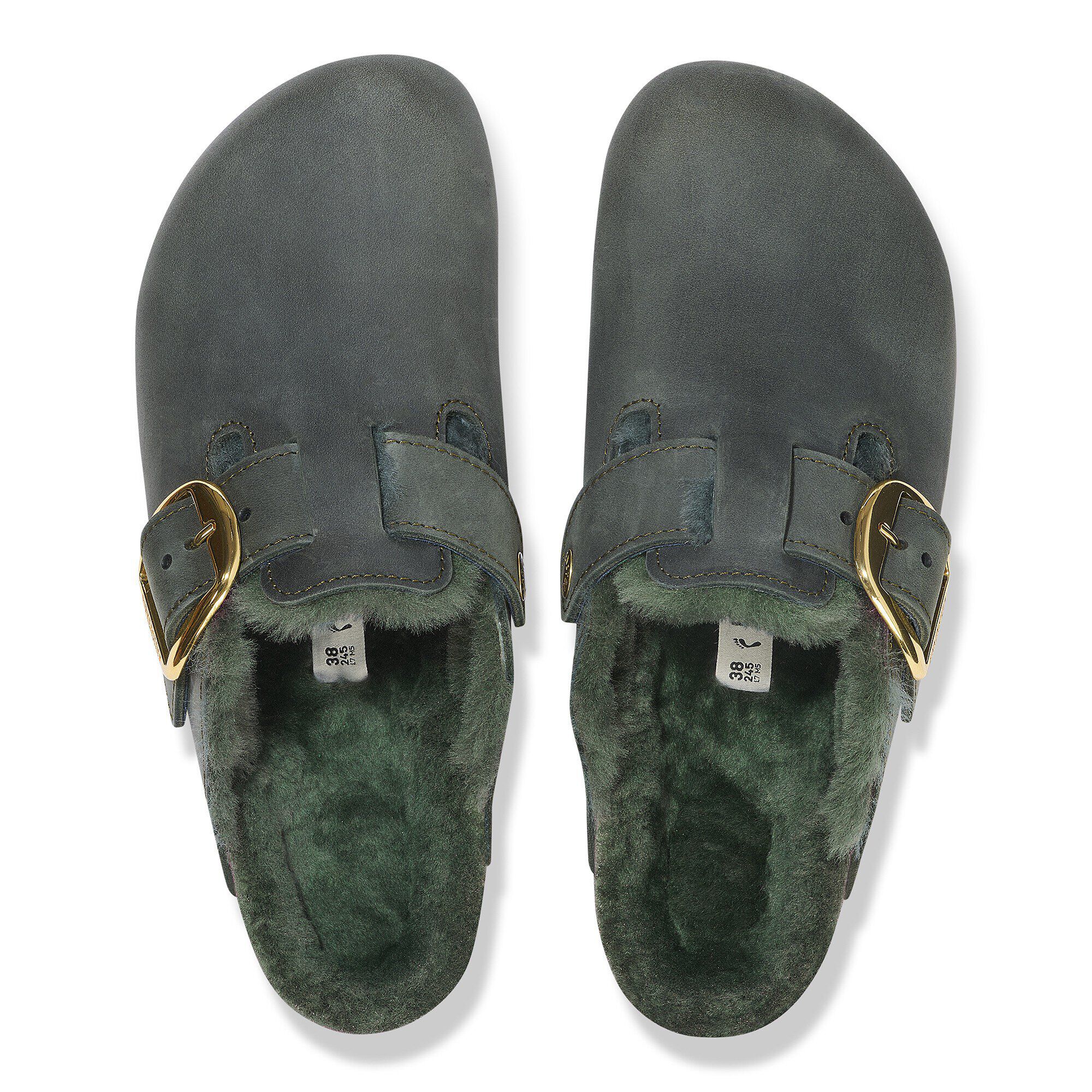 Boston Big Buckle Shearling Natural Leather Oiled